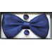 Set papion si butoni bleumarin JUNONA